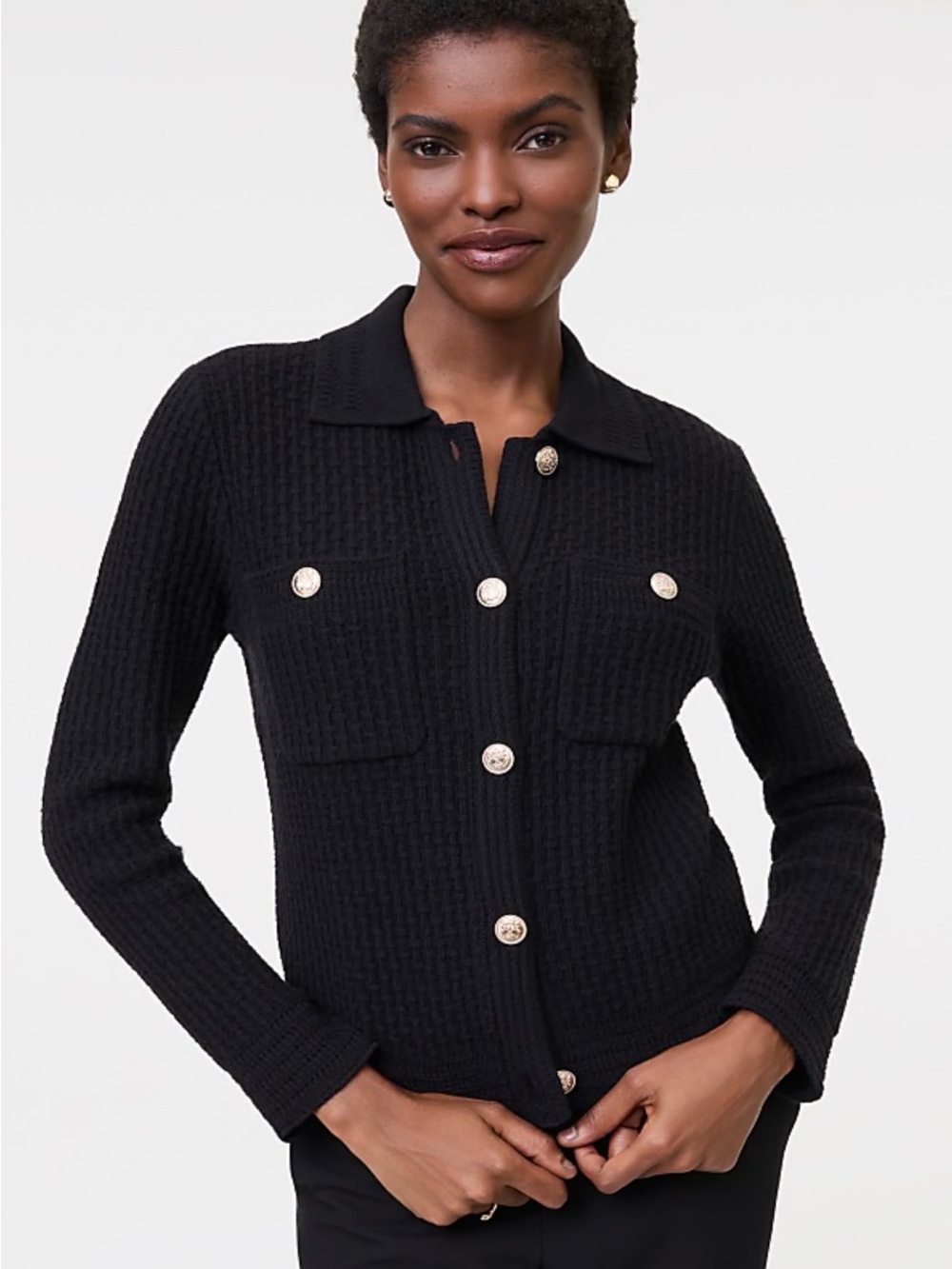 NWT Ann Taylor Textured Stitch Sweater Jacket - Small